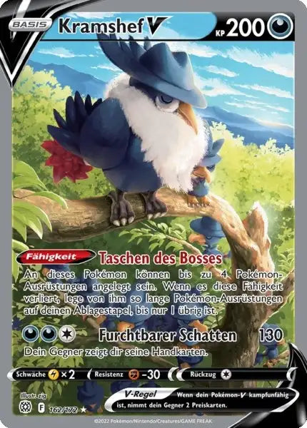 Kramshef V 162/172 – Pokémon Strahlende Sterne Karte