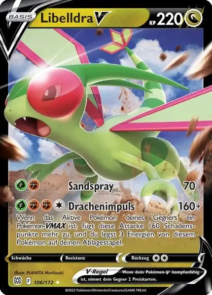 Libelldra V 106/172 – Pokémon Strahlende Sterne Karte