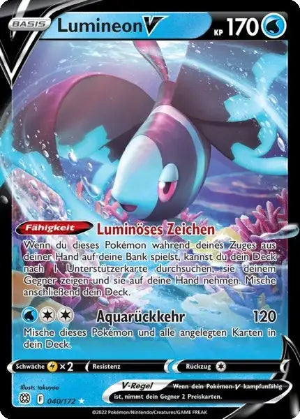 Lumineon V 040/172 – Pokémon Strahlende Sterne Karte