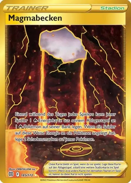 Magmabecken 185/172 – Pokémon Strahlende Sterne Karte
