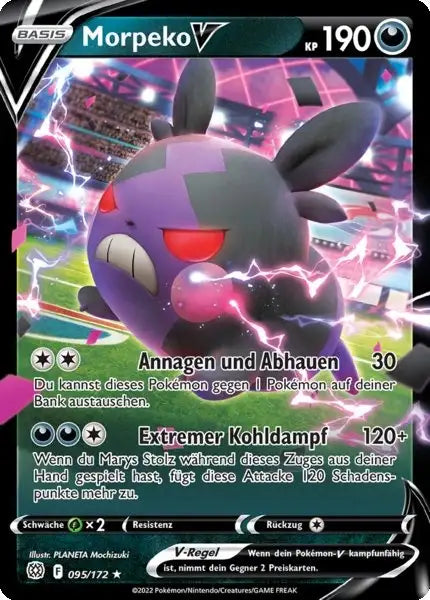 Morpeko V 095/172 – Pokémon Strahlende Sterne Karte