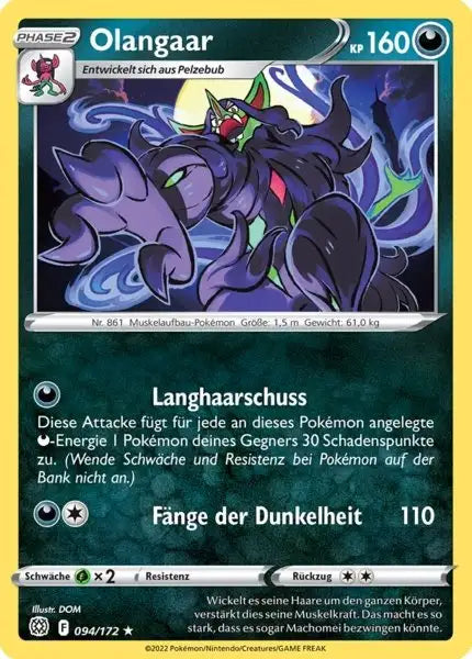 Olangaar 094/172 – Pokémon Strahlende Sterne Karte
