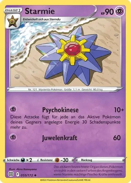 Starmie 055/172 – Pokémon Strahlende Sterne Karte