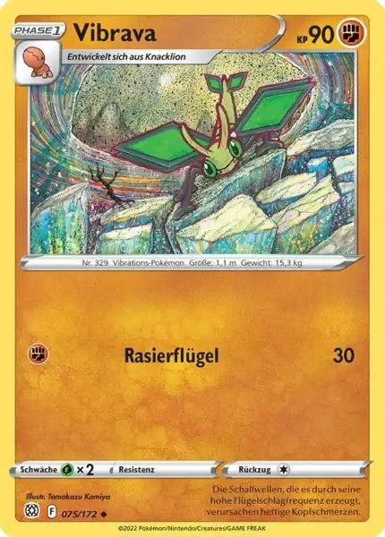 Vibrava 075/172 – Pokémon Strahlende Sterne Karte