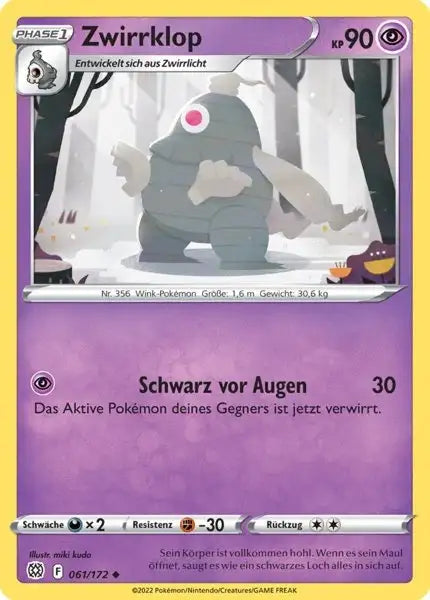 Zwirrklop 061/172 – Pokémon Strahlende Sterne Karte