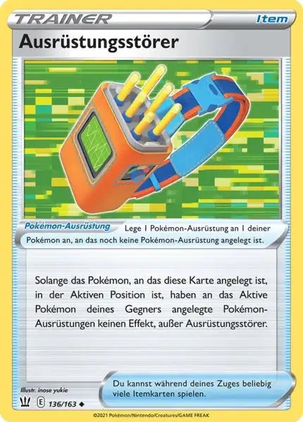 ausruestungsstoerer 136/163 – Pokémon Kampfstile Karte