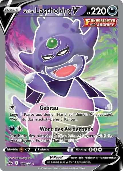 galar laschoking v 178/198 – Pokémon Schaurige Herrschaft Karte