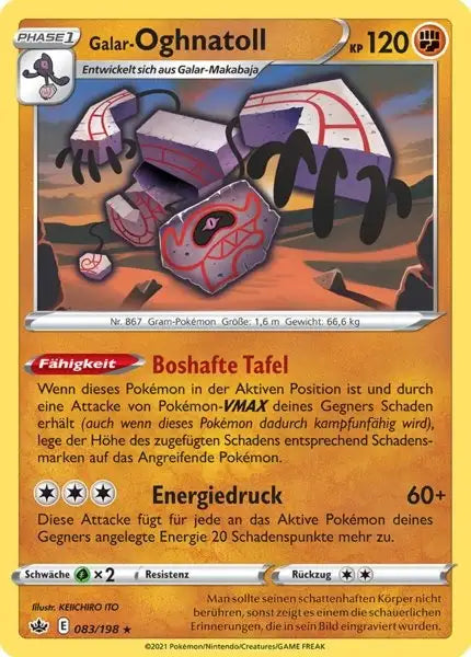 galar oghnatoll 083/198 – Pokémon Schaurige Herrschaft Karte