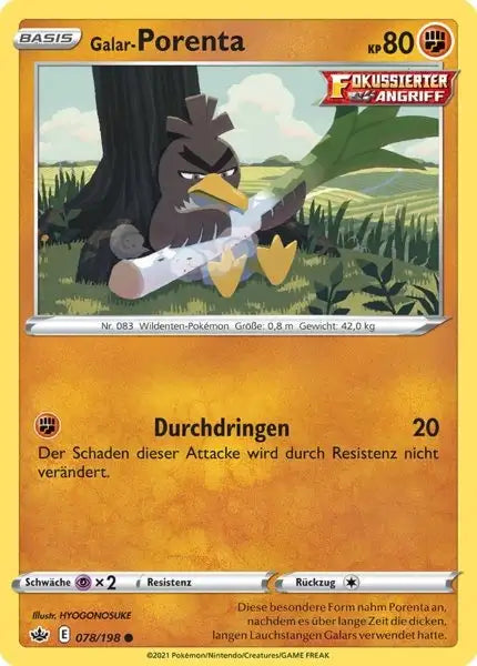 galar porenta 078/198 – Pokémon Schaurige Herrschaft Karte