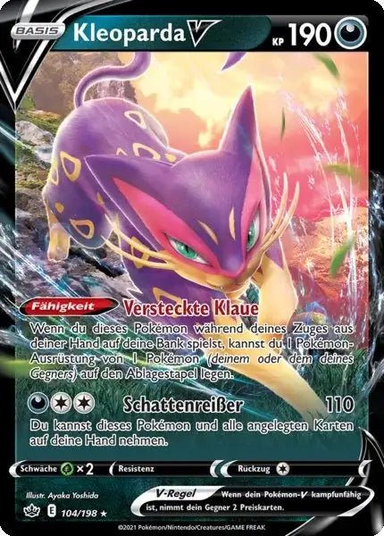 kleoparda v 104/198 – Pokémon Schaurige Herrschaft Karte