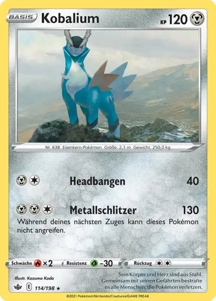 kobalium 114/198 – Pokémon Schaurige Herrschaft Karte