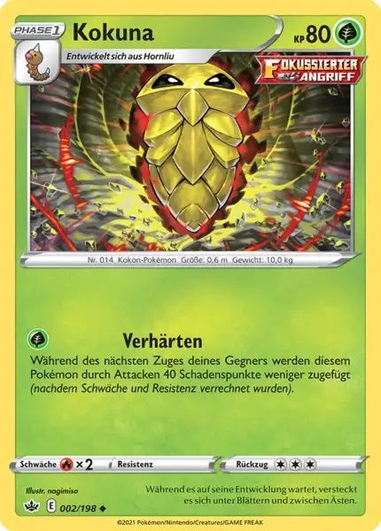 kokuna 002/198 – Pokémon Schaurige Herrschaft Karte