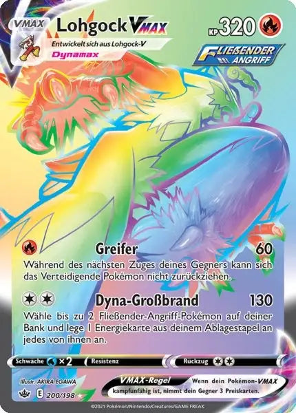 lohgock vmax 200/198 – Pokémon Schaurige Herrschaft Karte