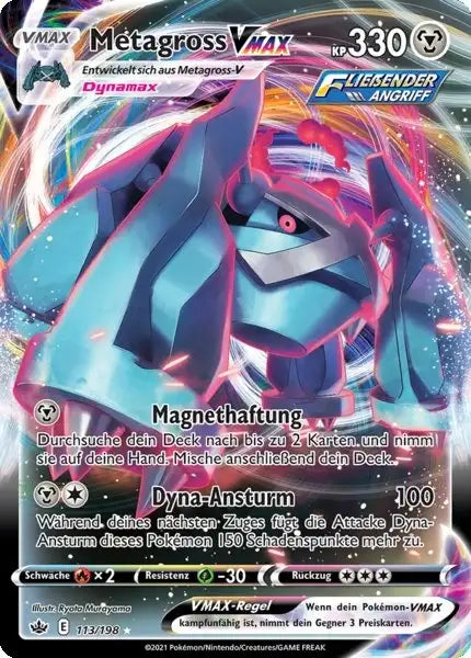metagross vmax 113/198 – Pokémon Schaurige Herrschaft Karte