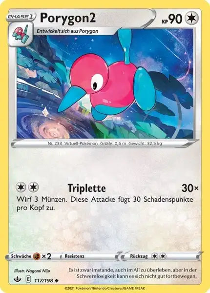 porygon2 117/198 – Pokémon Schaurige Herrschaft Karte