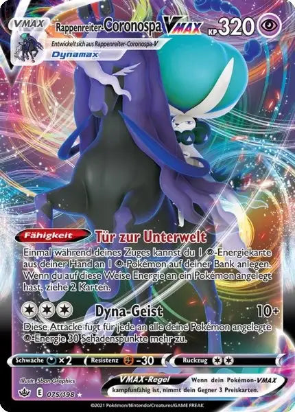 rappenreiter coronospa vmax 075/198 – Pokémon Schaurige Herrschaft Karte