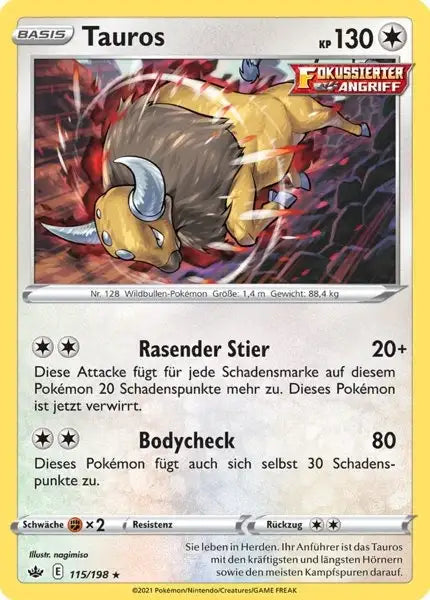 tauros 115/198 – Pokémon Schaurige Herrschaft Karte