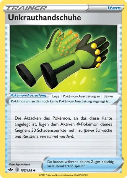unkrauthandschuhe 155/198 – Pokémon Schaurige Herrschaft Karte