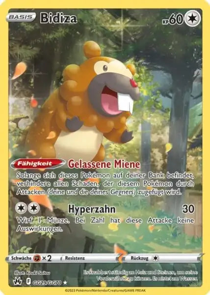 Bidiza GG29/GG70 – Pokémon Zenit der Könige Karte