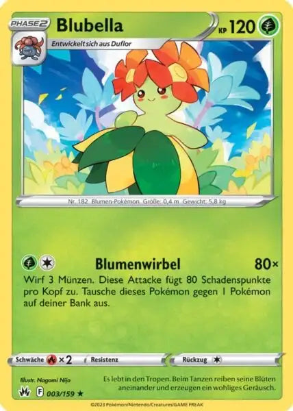Blubella 003/159 – Pokémon Zenit der Könige Karte
