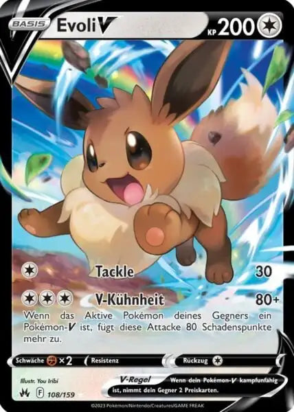 Evoli V 108/159 – Pokémon Zenit der Könige Karte