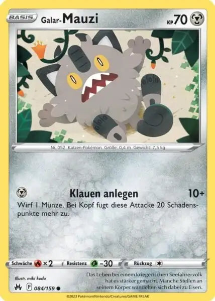 Galar Mauzi 084/159 – Pokémon Zenit der Könige Karte