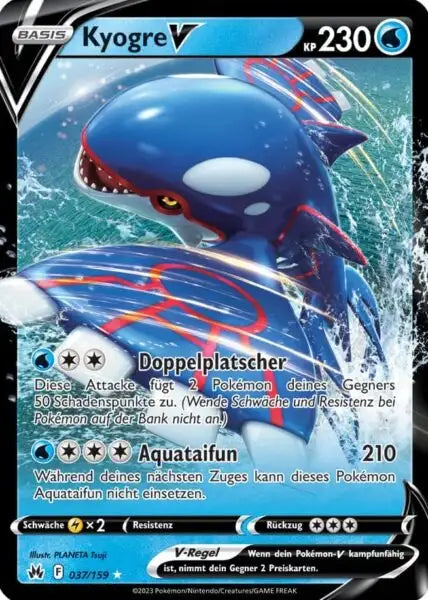 Kyogre V 037/159 – Pokémon Zenit der Könige Karte