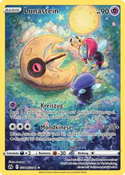 Lunastein GG11/GG70 – Pokémon Zenit der Könige Karte
