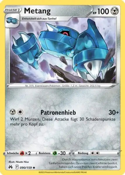 Metang 090/159 – Pokémon Zenit der Könige Karte