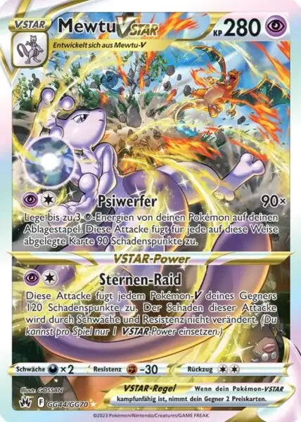 Mewtu VSTAR GG44/GG70 – Pokémon Zenit der Könige Karte