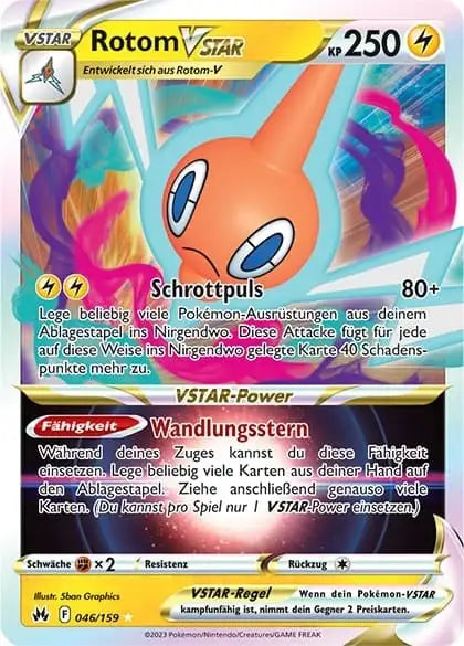 Rotom 046/159 – Pokémon Zenit der Könige Karte