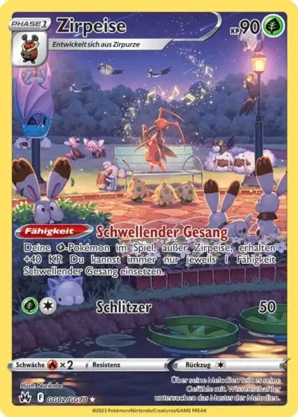 Zirpeise GG02/GG70 – Pokémon Zenit der Könige Karte