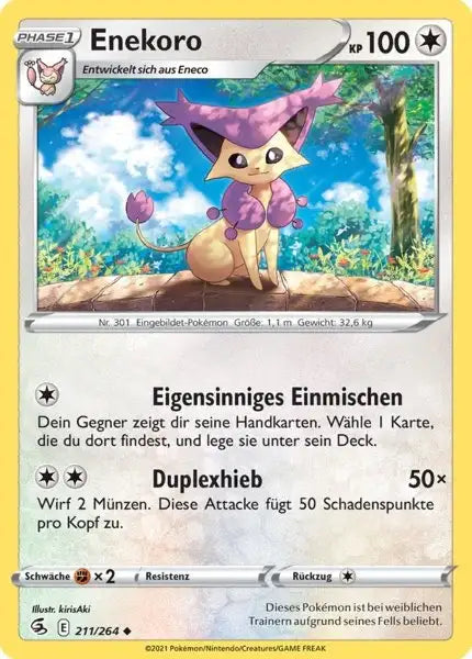 enekoro 211/264 – Pokémon Fusionsangriff Karte