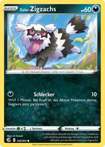 galar zigzachs 159/264 – Pokémon Fusionsangriff Karte