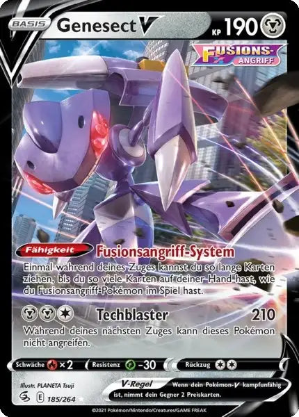 genesect v 185/264 – Pokémon Fusionsangriff Karte