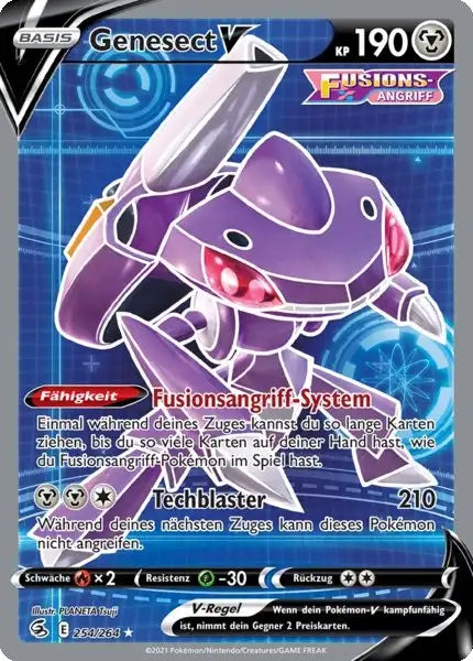 genesect v 254/264 – Pokémon Fusionsangriff Karte