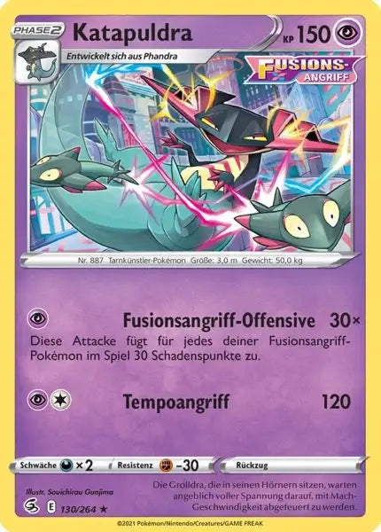 katapuldra 130/264 – Pokémon Fusionsangriff Karte