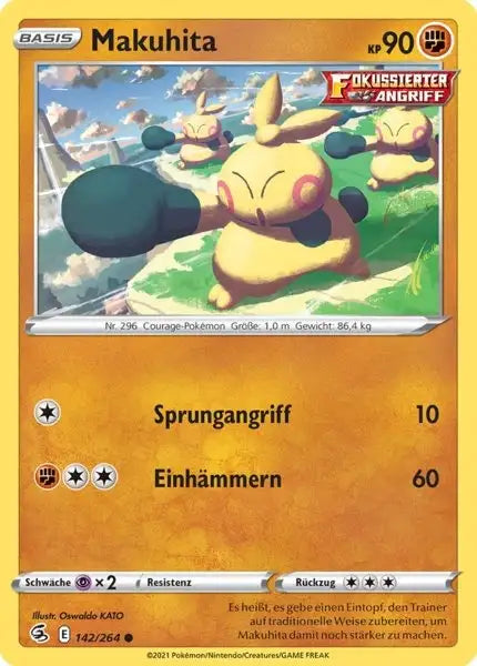makuhita 142/264 – Pokémon Fusionsangriff Karte
