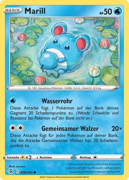 marill 058/264 – Pokémon Fusionsangriff Karte