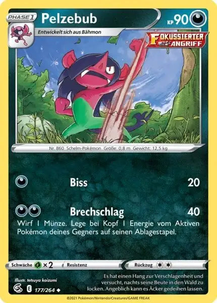 pelzebub 177/264 – Pokémon Fusionsangriff Karte