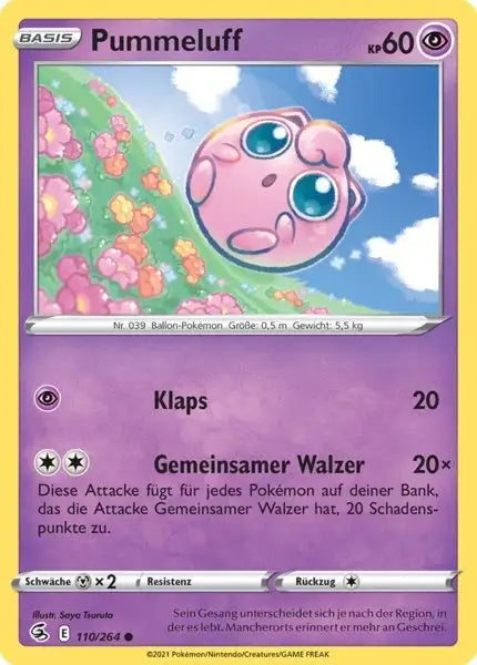 pummeluff 110/264 – Pokémon Fusionsangriff Karte