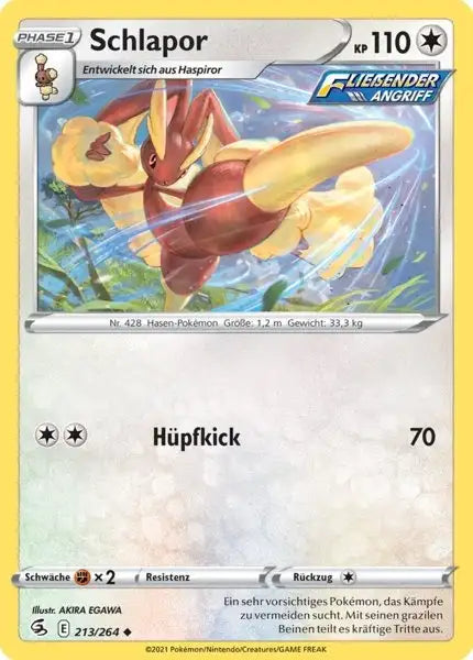 schlapor 213/264 – Pokémon Fusionsangriff Karte