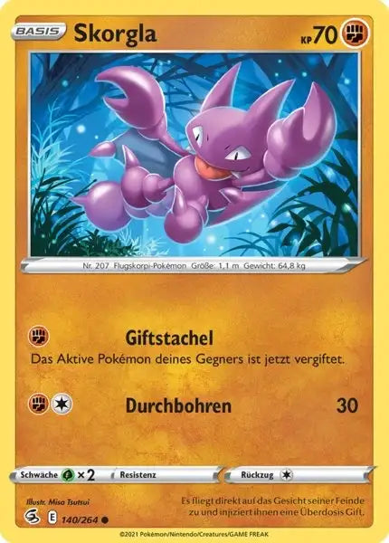 skorgla 140/264 – Pokémon Fusionsangriff Karte