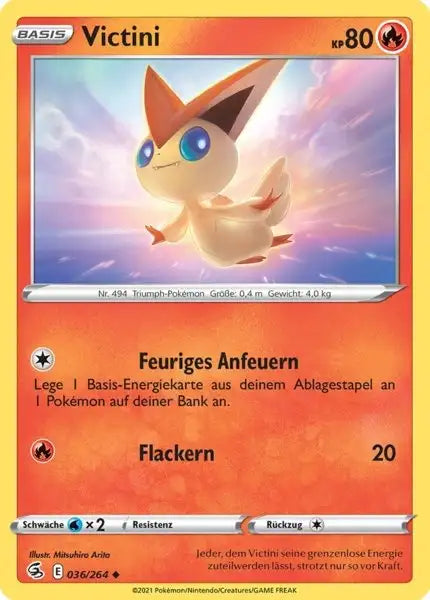 victini 036/264 – Pokémon Fusionsangriff Karte
