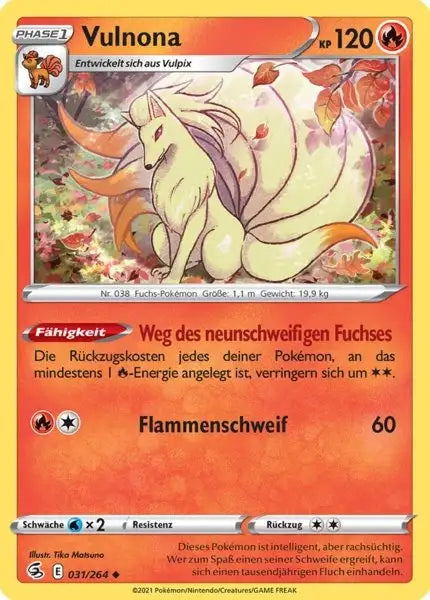 vulnona 031/264 – Pokémon Fusionsangriff Karte