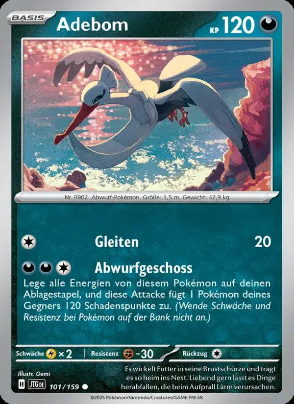 Adebom 101/159 – Pokémon Reisegefährten Karte