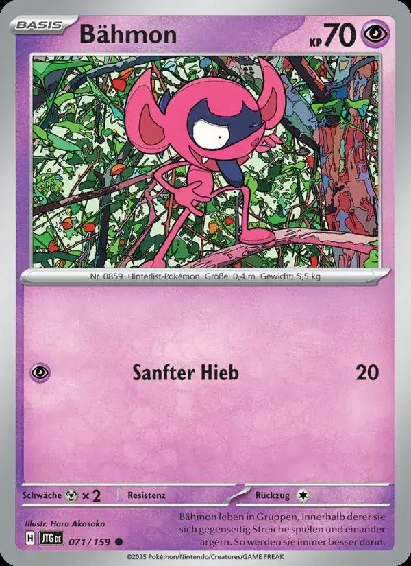 Bahmon 071/159 – Pokémon Reisegefährten Karte