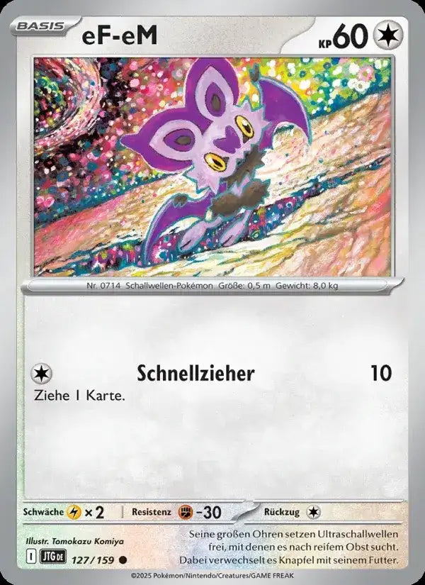 Ef em 127/159 – Pokémon Reisegefährten Karte
