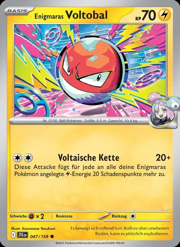Enigmaras voltobal 047/159 – Pokémon Reisegefährten Karte