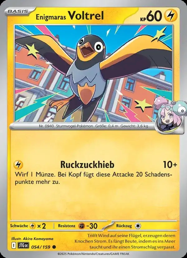 Enigmaras voltrel 054/159 – Pokémon Reisegefährten Karte